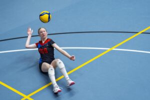 The battle for the Dutch Cup sitting volleyball at Kennemer Sportcenter, Haarlem, Noord Holland, Netherlands on May 09 2026. Photo: Ronald Hoogendoorn