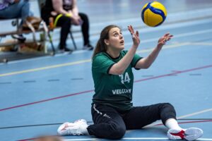 The battle for the Dutch Cup sitting volleyball at Kennemer Sportcenter, Haarlem, Noord Holland, Netherlands on May 09 2026. Photo: Ronald Hoogendoorn