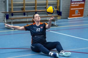 The battle for the Dutch Cup sitting volleyball at Kennemer Sportcenter, Haarlem, Noord Holland, Netherlands on May 09 2026. Photo: Ronald Hoogendoorn